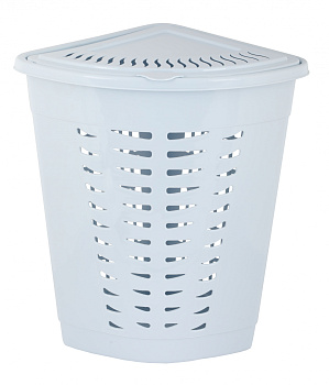 Корзина д/белья 45л угловая (голубой) М1365