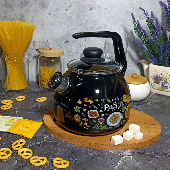 Чайник для плиты 3,0л 4с209я Pasta черн Чайник для плиты 3,0л 4с209я Pasta черн