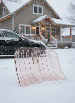 Лопата д/снега из полик-та "Эконом" 430х420мм (без черенка) М5600