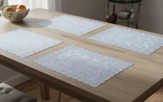 Салфетка Grace Лейс 30*46 LO-1005В (LO-0913В) Серебро прямоугольник