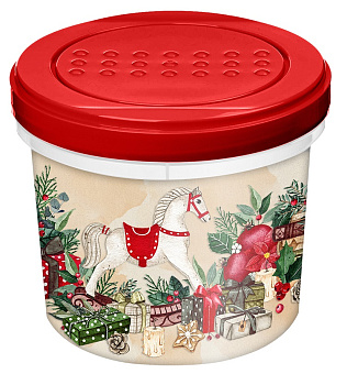 Банка с завинчивающейся крышкой 0,7л с декором "Игрушки" (микс) 223137990/00