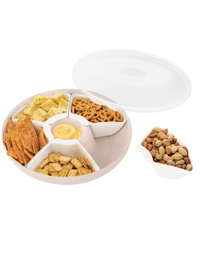 Менажница "Оазис" 5-ти секционная (с крышкой)(бежевый) М9023