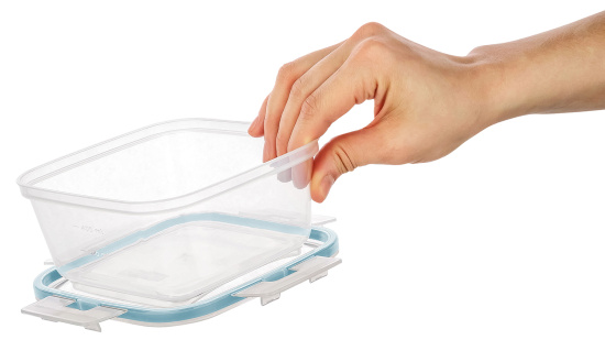 Контейнер для продуктов герметичный квадратный 0,4л с защелками (бесцветный) 221103218/02 Контейнер для продуктов герметичный квадратный 0,4л с защелками (бесцветный) 221103218/02