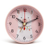 В7-033 Будильник кварц, корпус розовый "Альпака"