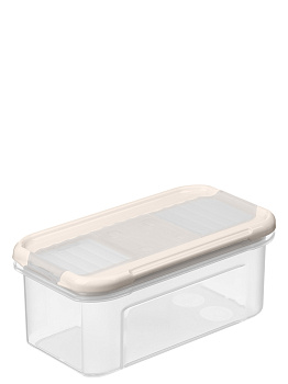 Емкость для сыпучих продуктов "Modena" прямоугольная 0,5л с дозатором (светло-бежевый) 221111825/01