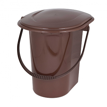 Ведро-туалет 18л. коричневый М7619