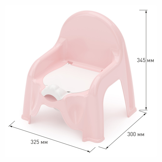 Горшок-стульчик розовый М1528