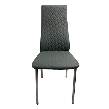 Стул "Бостон" стеганный к/з Сталь н.хром