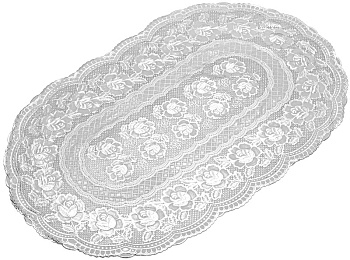 Салфетка Grace Лейс 100х60 LO-0965B СЕРЕБРО овальная