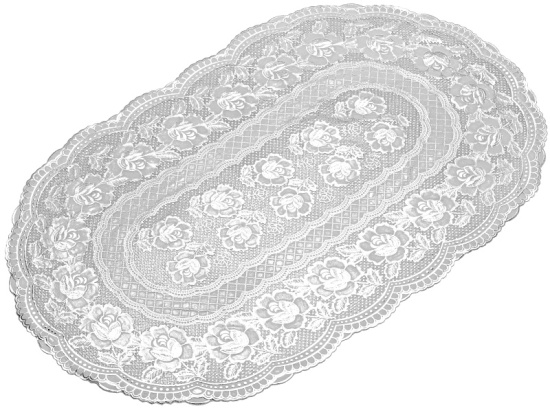 Салфетка Grace Лейс 100х60 LO-0965B СЕРЕБРО овальная