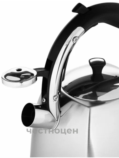Чайник для плиты 3,0л нержавеющая сталь НМ 5571 со свистком
