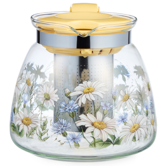 ЗАВАРОЧНЫЙ ЧАЙНИК AGNESS С ФИЛЬТРОМ "ВАСИЛЬКИ" 900 МЛ. (885-111)