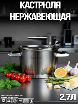 Кастрюля нерж. 2,7л OLS-HR143-2