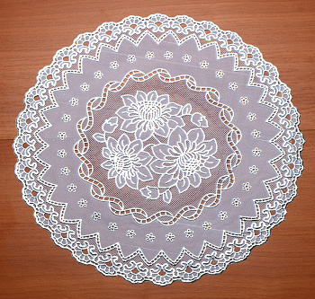 Салфетка Grace Лейс 30*30, серебро, круг LO-0902В