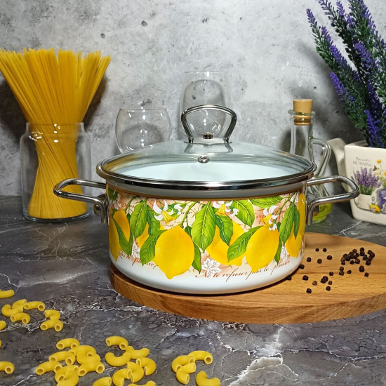 Кастрюля 3.0л цил. Limon 1SB205S белосн.