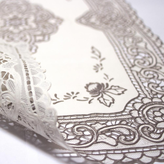 Салфетка Ажурная Arabesque прям. 40х84см темн. беж. (рулон 25шт) 1760