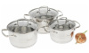 Набор кастрюль нержавеющая сталь, капс. дно 6 предм. НМ 5104