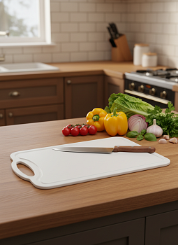 Доска разделочная 295х190х3мм (белый) М9121