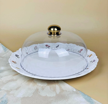 Блюдо 34х17см с крышкой КРОКУС в под.уп. 109-223