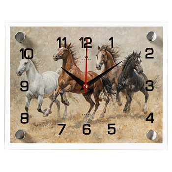Часы настольные "21 Bek"	Лошади 2026-056						