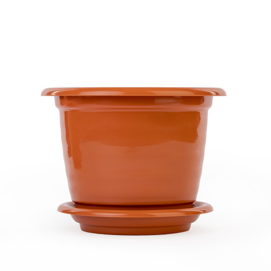 Горшок цв."Виола" 10л. с под. коричневый М1537