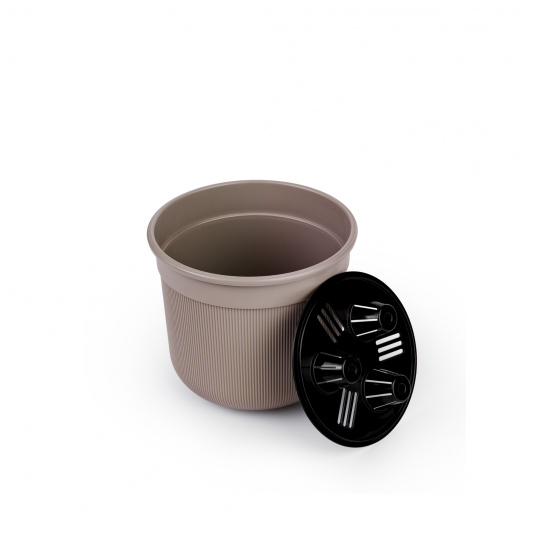 Горшок цв."Сканди" 1л (с дренажной вставкой)(какао) М9159