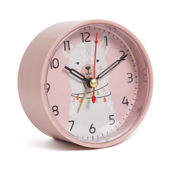 В7-033 Будильник кварц, корпус розовый "Альпака"