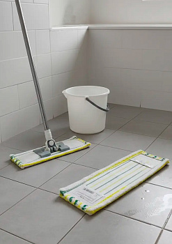 Насадка сменная для плоской швабры EZ014 двухцветная