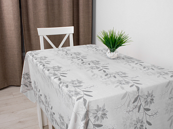 Клеенка 137см Аурум Колор Серебряные цветы JR81948-5