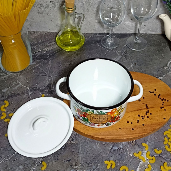 Кастрюля 1,5л 1с15с/1 белосн. Смак Кастрюля 1,5л 1с15с/1 белосн. Смак