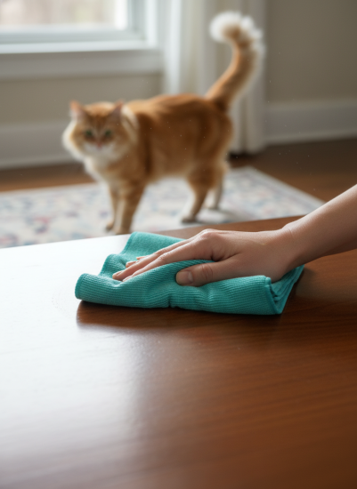 Салфетка для мытья пола из микрофибры "Шерсть и волосы" 60*70см ЧИСТЮЛЯ ЛЕГКАЯ МФ026 