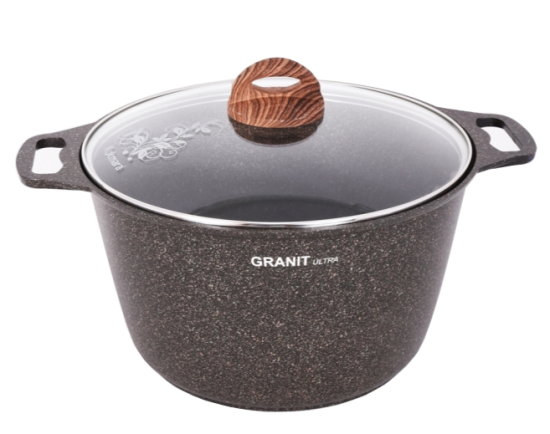 Кастрюля 10,0л со ст/кр АП линия "Granit ultra" (original) кго102а