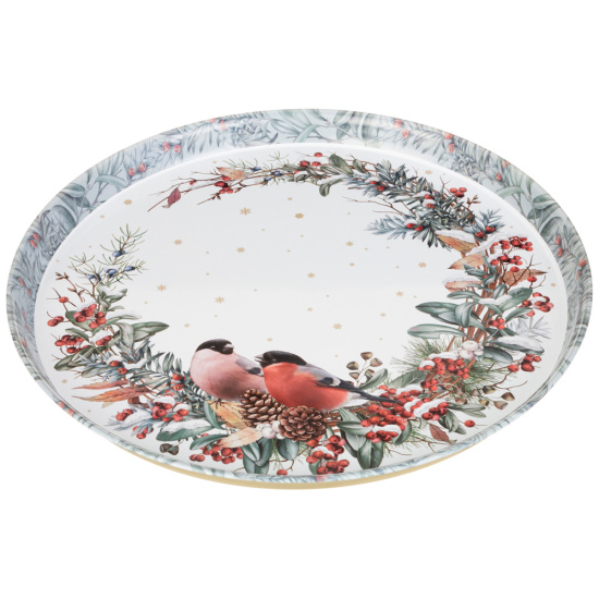 ПОДНОС СЕРВИРОВОЧНЫЙ AGNESS КОЛЛЕКЦИЯ "СНЕГИРИ" 33*2,1 СМ 898-228