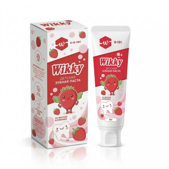 Паста зубная детская Wikky 50гр Клубника