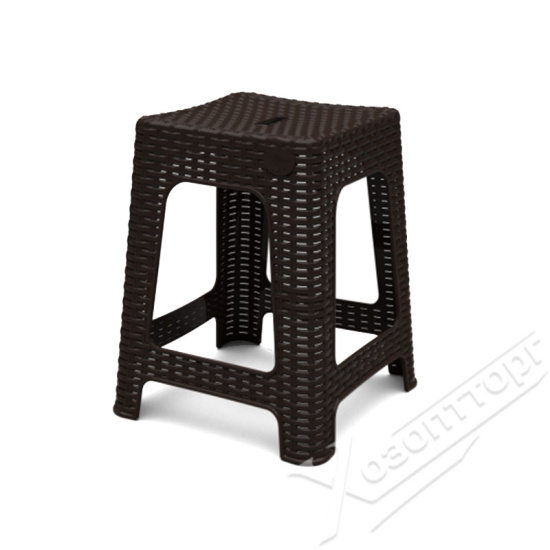Табурет квадратный Rattan 363*363*448 горький шоколад 6181