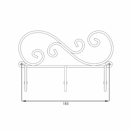 Вешалка "Кружева 3" (Коричневый)
