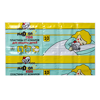 Пластины от комаров без запаха для детей DET005G 114 100
