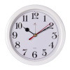 В4-043W Будильник кварц, d=15см корпус белый "Классика"