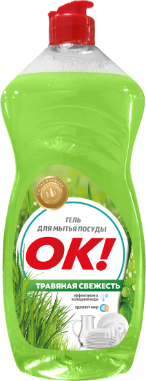 Гель для мытья посуды "ДЕНЕБ" Травяная свежесть ОК! 800 г ОК005
