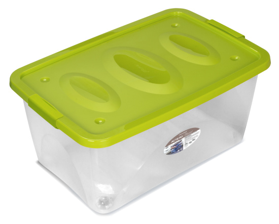 Ящик универсальный "Астело" 600х400х280мм на колесиках оливковый С665ОЛВ