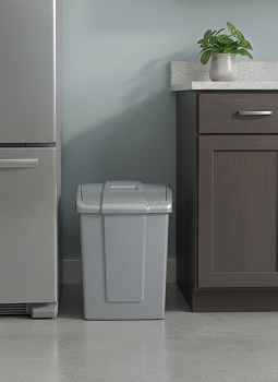 Контейнер для мусора "Форте" 19л серебристый С342СРБ