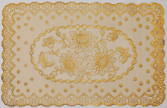 Салфетка Grace Лейс 30*46,золото, прямоугольные 