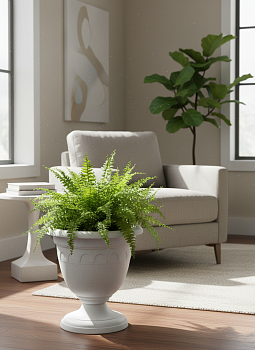 Вазон высокий Колывань 5.6л д26см мрамор С135М