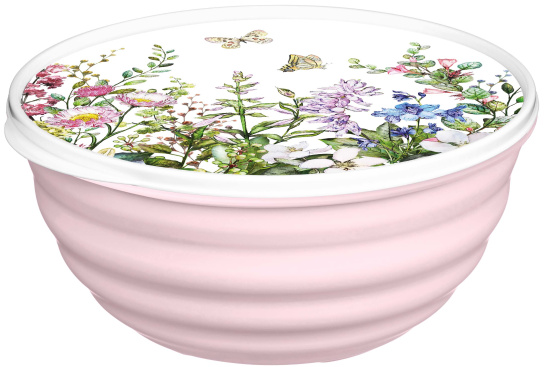 Миска "Latina" 3,2л с крышкой с декором "Цветущий луг" (микс) 223111890/00