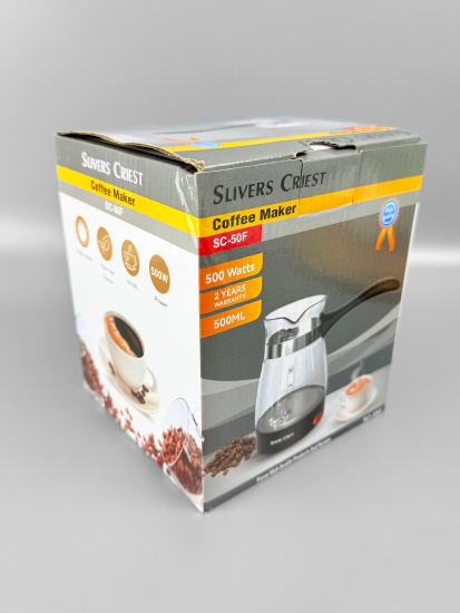 Турка электрическая, стеклянная колба, 500мл., 500Вт. SC-50F OLS-HC-8