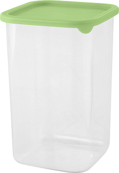 Банка для сыпучих продуктов Sugar&Spice Vanilla квадрат. 1,2л,с гибкой крышкой фисташка SE168510050