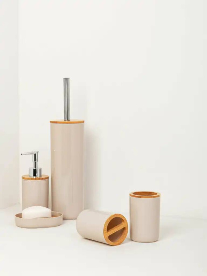 Набор аксессуаров для ванной комнаты "Бамбук" (бежевый)  М8168