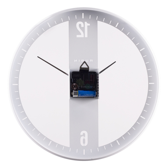 Часы настенные из металла, 32см открытая стрелка, белый "Классика" "Рубин" 3237-001,,