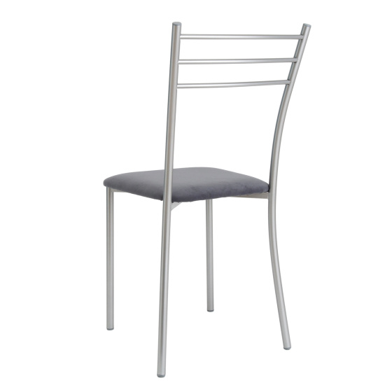 Стул "Хлоя" велюр серый (Ним 40) н.хром Стул "Хлоя" велюр серый (Ним 40) н.хром
