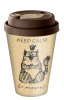 Стакан с крышкой 420 мл с декором с клапаном "my cats" (темно-коричневый) 223106224/01